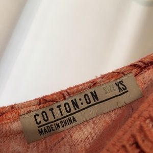 Long orange floral dress